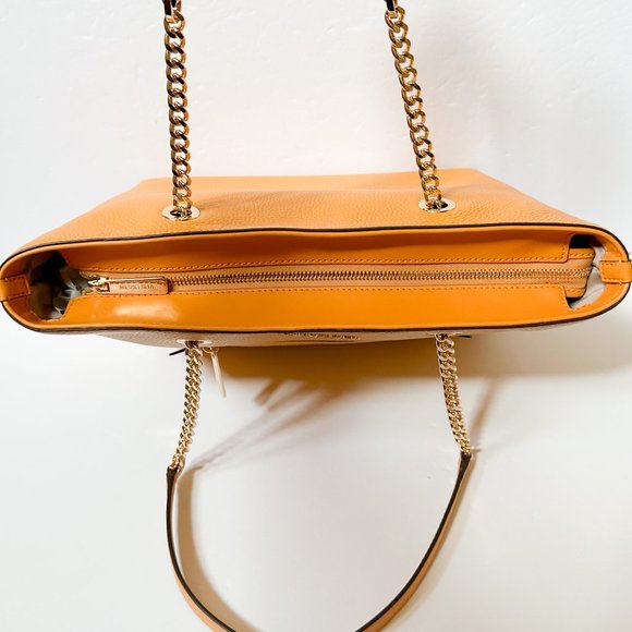 Michael Kors Jet Set Item Medium Pocket Front Chain Tote Bag Honeycomb - Picture 5 of 10